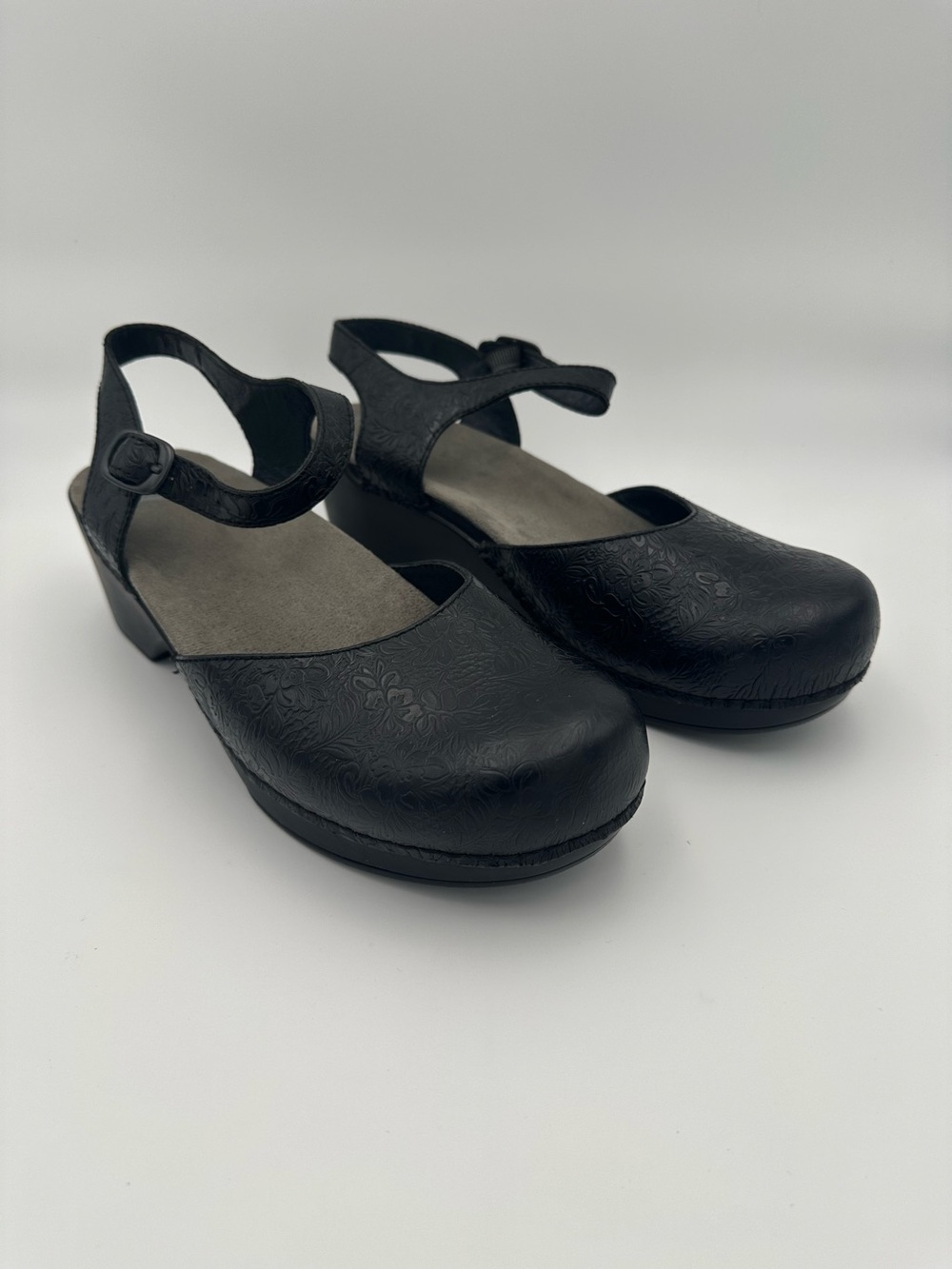 Dansko Sam Embossed Black Floral Mary Jane Women’s Shoes Size EU 42 (US 11-11.5) - Picture 3 of 9